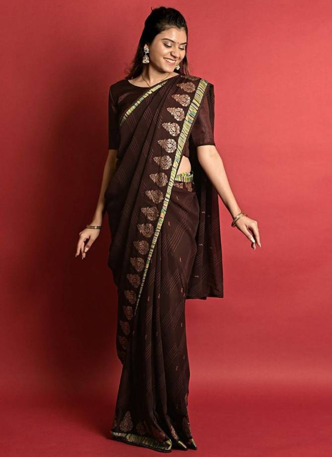 Ashima New Party Wear Designer Fancy Dark Georgette Saree Collection